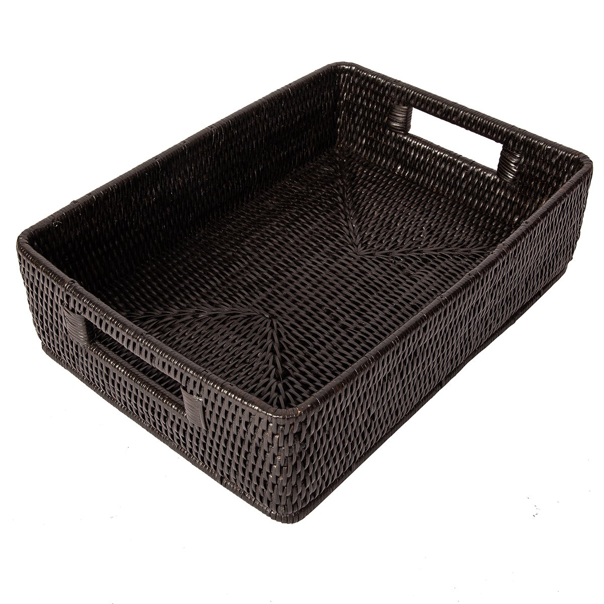 Artifacts Trading Company Rattan Storage Basket Tudor Black